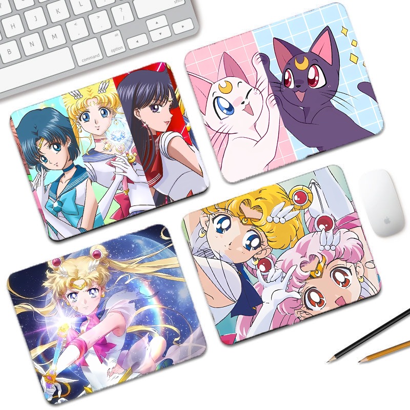 Desk Setup Cute - Alfombrilla de ratón Sailor Moon Kawaii,