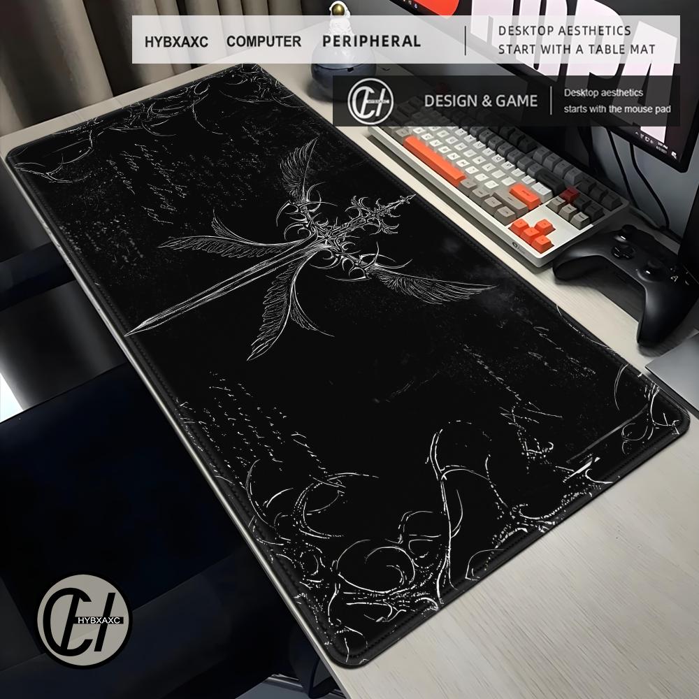 Desk Setup Dark - Alfombrilla de Escritorio Grande con Patrón