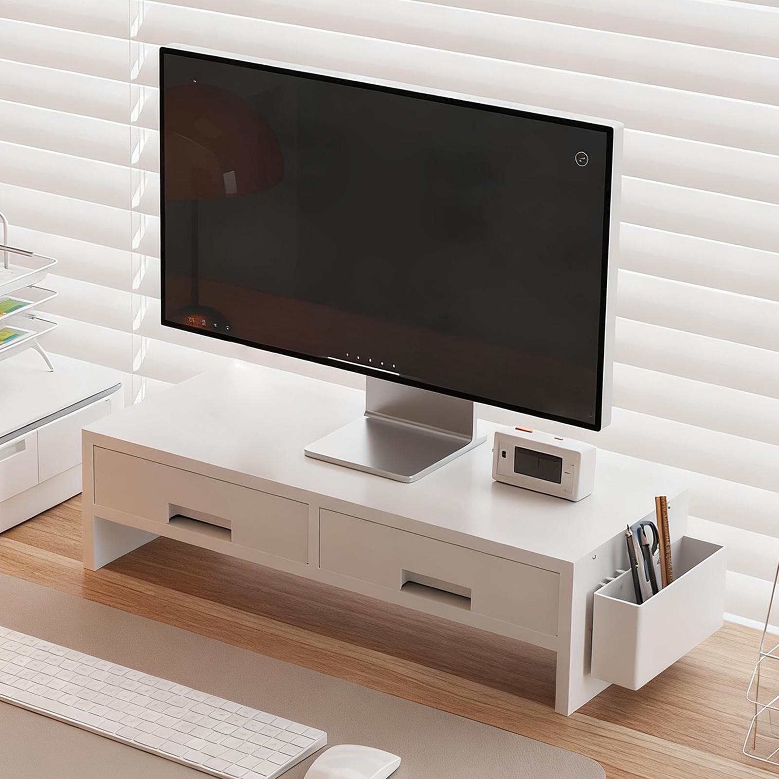 Desk Setup Riser - Soporte para Monitor de escritorio, cajón