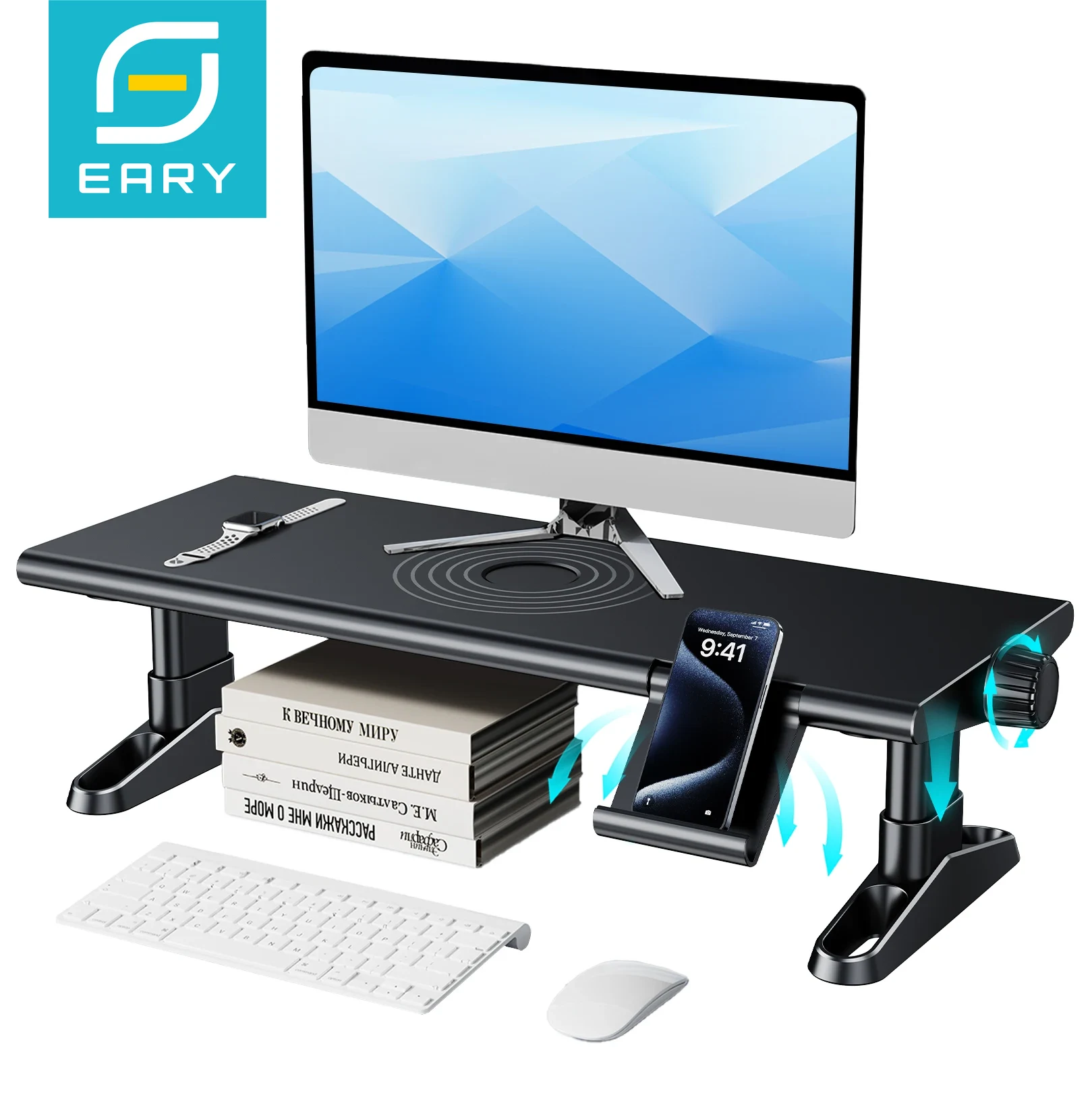 Desk Setup Riser - Eary-soporte para Monitor de ordenador, elevador