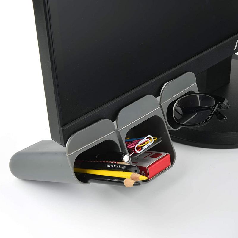 Desk Setup Organizer - Portalápices de pantalla, soporte para bolígrafo