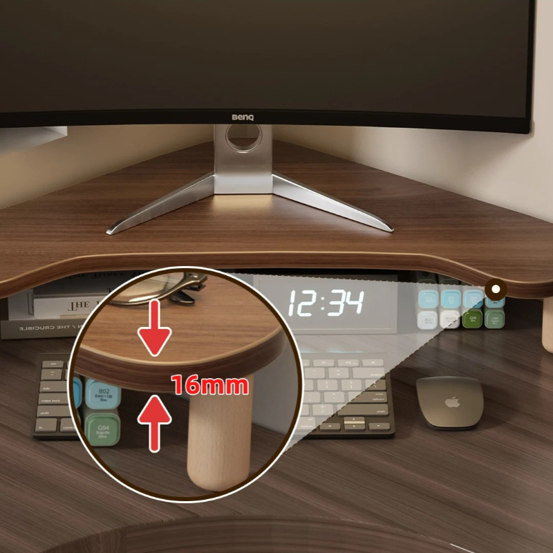 Soporte de Esquina para Comput - Monitor Riser Wood reseña y precio