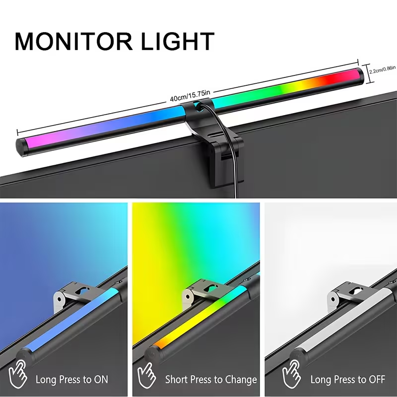 Barra de luz RGB para monitor, - Desk Setup Tech reseña y precio