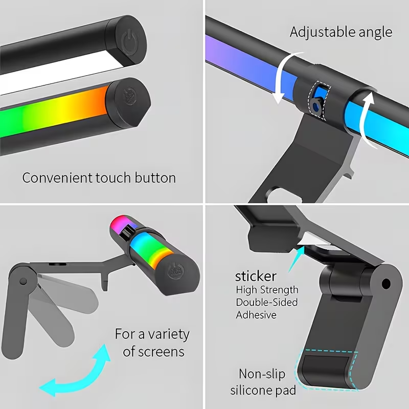 Barra de luz RGB para monitor, - Desk Setup Tech reseña y precio