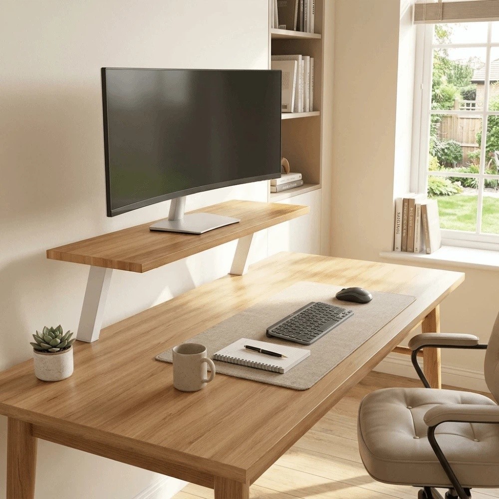 Soporte para Monitor con Diseñ - Monitor Riser Wood reseña y precio