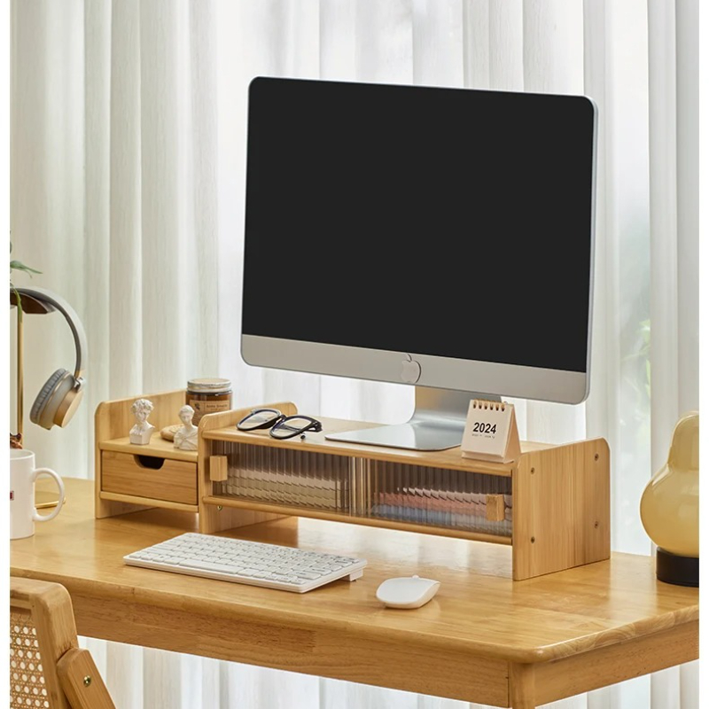 ‌ Soporte para monitor con caj - Monitor Riser Wood reseña y precio