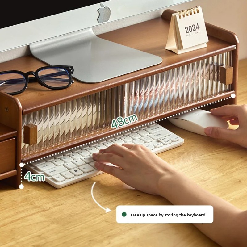 ‌ Soporte para monitor con caj - Monitor Riser Wood reseña y precio
