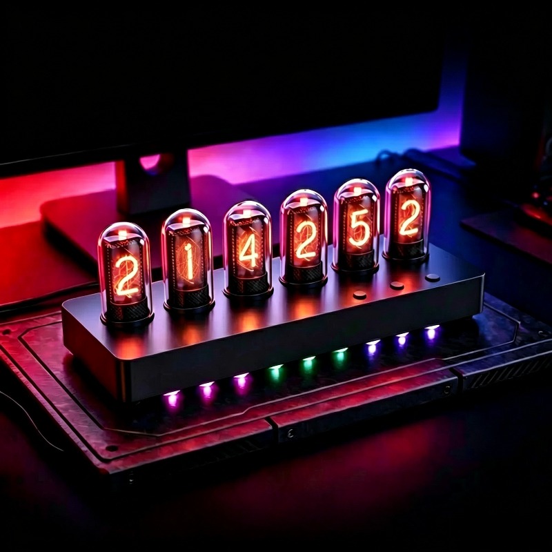 Relojes de Tubo Nixie Simulado - Desk Setup Youtube reseña y precio