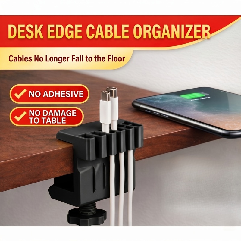 3 clips organizadores de cable - Desk Setup Equipment reseña y precio