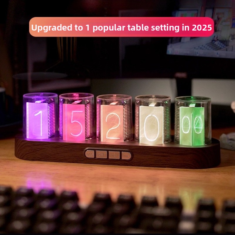 Reloj de Tubo Nixie LED RGB pa - Desk Setup Youtube reseña y precio