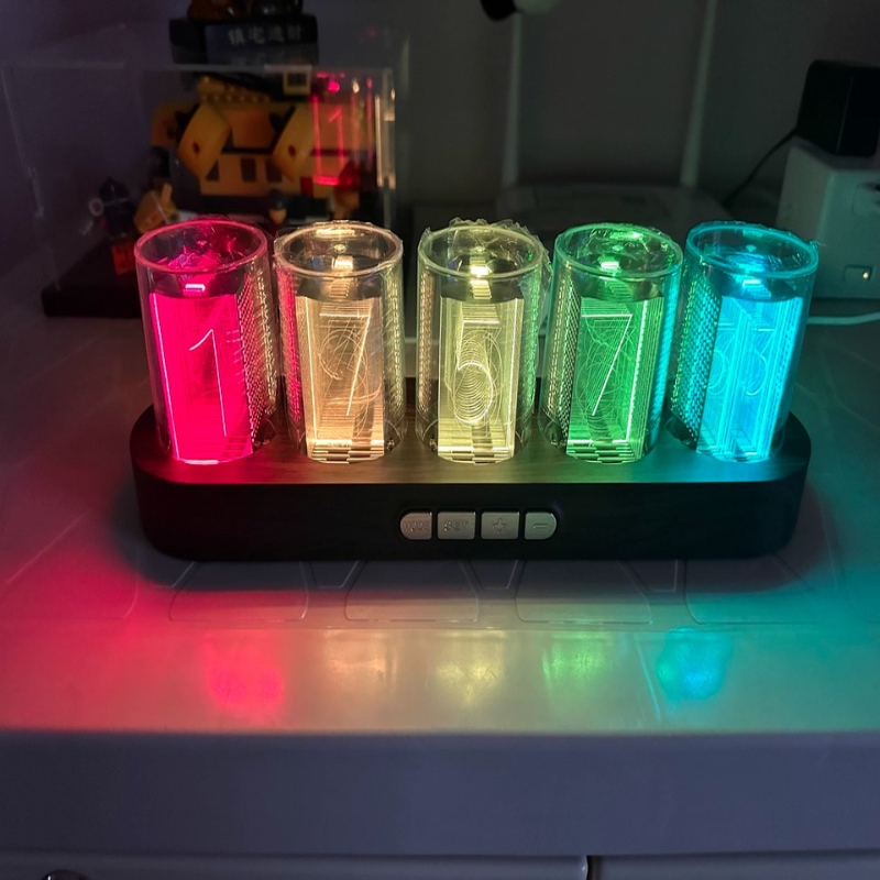 Reloj de tubo LED Nixie RGB pa - Desk Setup Youtube reseña y precio