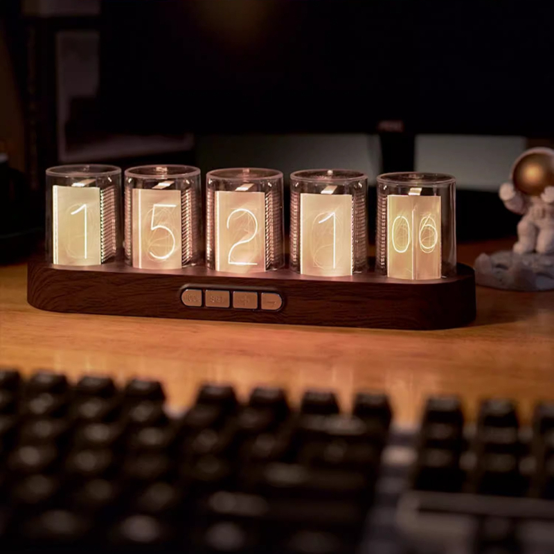 Reloj de tubo LED Nixie RGB pa - Desk Setup Youtube reseña y precio